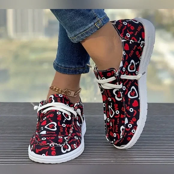 Unbranded Valentine’s Day Heart Shoes- Size 42-Fits Women’s Size 9 - Picture 3 of 6